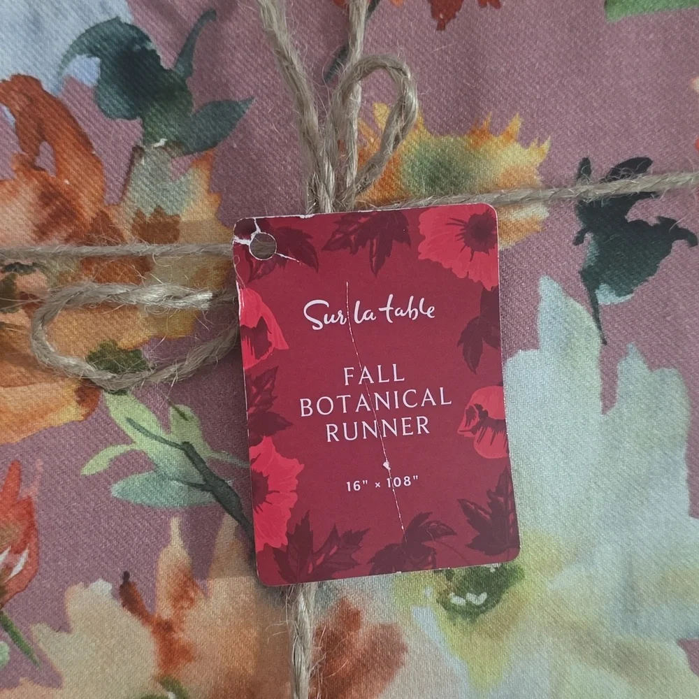 Sur La Table Fall Botanical Runner, Size 108